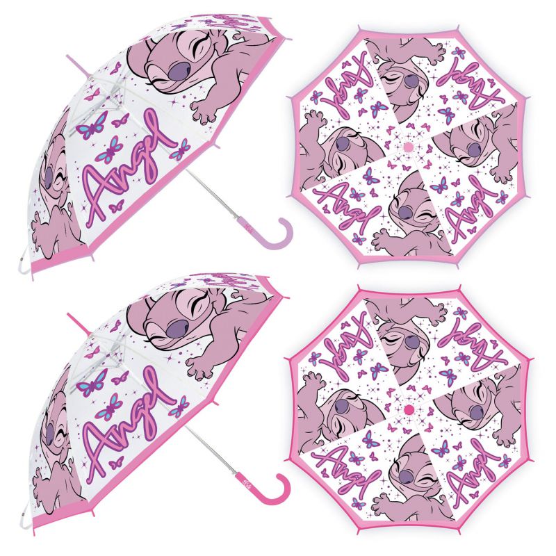 Paraguas de eva transparente de <span>lilo</span> <span>&</span> <span>stitch</span>, 8 paneles, diÁmetro 82cm, apertura manual